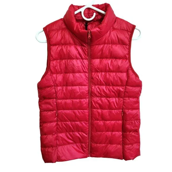 NWT 89th & Madison Red Lightweight Packable Down Vest Size M - Picture 15 of 15